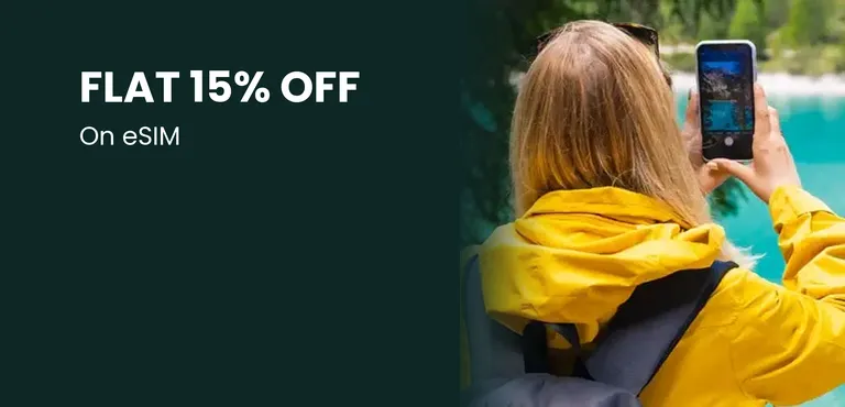Exclusive Code - Flat 15% Off On eSIM Services For International Travel