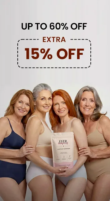 Across Site Offer - Up To 60% + Extra 15% Off On Leakproof Underwear + Free Shipping