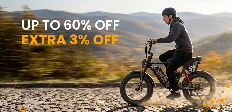 Exclusive Code - Up To 60% + Extra 3% Off On Electric Bikes + Free Shipping
