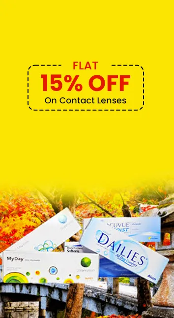 Across Site Offer - Flat 15% Off On Contact Lenses